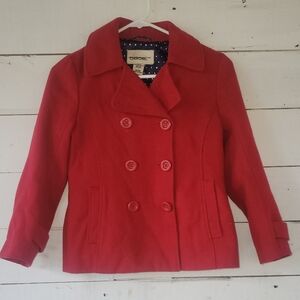 Cherokee Girls Red Peacoat